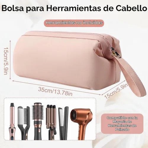 Vista 17 de Bolsa de viaje para herramientas para el cabello, compatible con Dyson Shark Flexstyle portátil, funda para secador de pelo, alisadores, rizadores