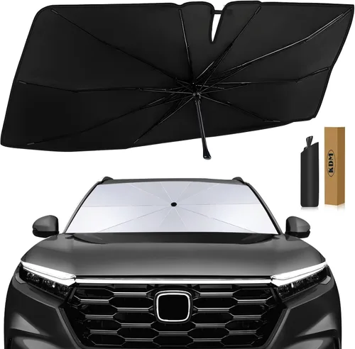 Vista 10 de KDM Parasol Estilo Paraguas para Parabrisas Apto para Dodge RAM ProMaster 2014-2024 Furgoneta de Carga de Tamaño Completo Chasis Cabina Furgoneta