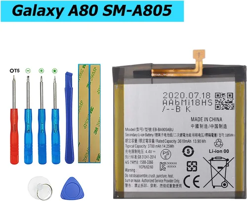 Vista 3 de EB-BA905ABU - Batería de repuesto compatible con Samsung Galaxy A80 SM-A805F A805F con herramientas