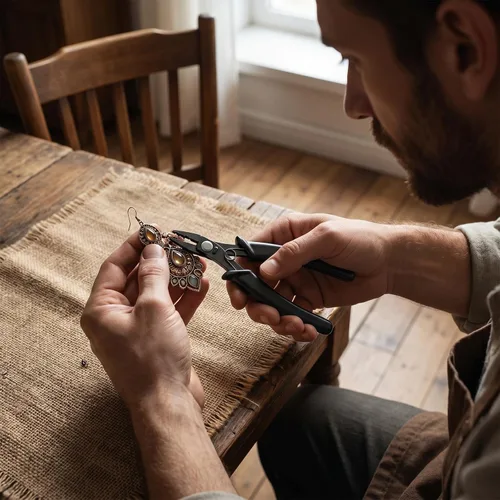 Vista 6 de Alicates para engarzar cuentas para hacer joyas, herramienta de crimpado de cuentas de bricolaje Professional Bead Crimping Pliers Tool for Jewelry