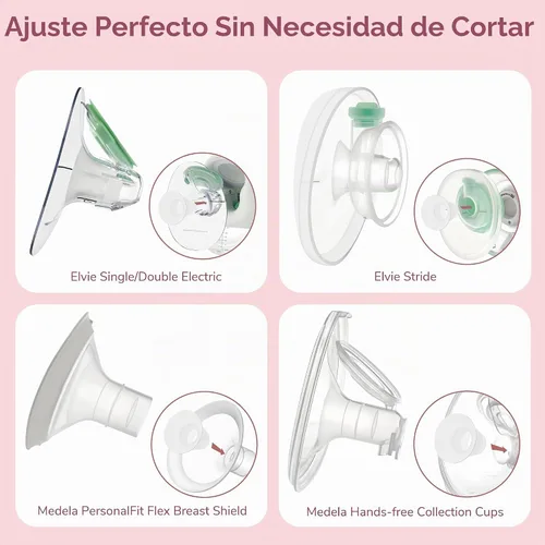 Vista 6 de Maymom Insertos de brida de 0.512 in para Medela, Spectra 0.945 in Shields/Flanges, Momcozy/Willow Wearable Cup. Compatible con Medela Freestyle