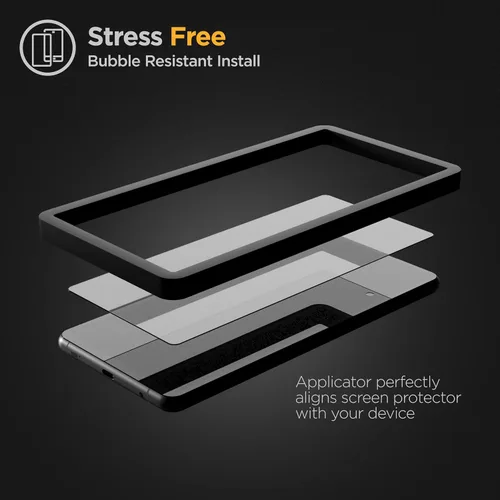 Vista 5 de magglass Paquete de 2 protectores de pantalla para Google Pixel 6a, vidrio templado templado (compatible con sensor de huellas dactilares)