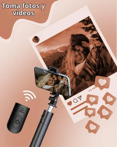 Vista 5 de Trípode de teléfono de 67 pulgadas Selfie Stick para iPhone y teléfono Android, soporte de trípode para teléfono celular con control remoto