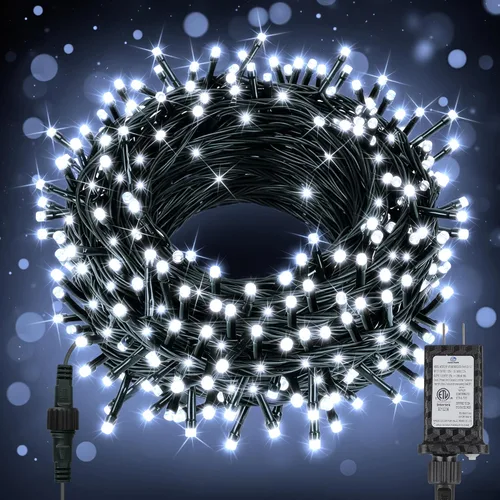 Vista 16 de Luces de Navidad de 33 pies para interiores, 100 luces LED para interiores, cadena de luces de globo para dormitorio, 8 modos con control remoto