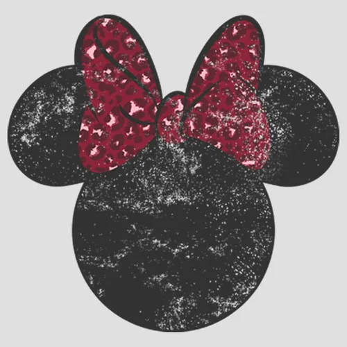 Vista 3 de Women's Mickey & Friends Minnie Mouse Distressed Leopard Bow Racerback Tank Top