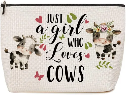 Vista 13 de Lovdazzles Dragon Gifts for Girls Makeup Bag Funny Animal Cosmetic Bag Gifts for Dragon Lovers Women, Just A Girl Who Loves Dragons, Christmas