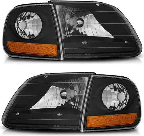 Vista 9 de Ensamble de faros WEELMOTO para F150 1997-2003 / Ford Expedition 1997-2002 / F250 1998-1999, Faro+Luces de estacionamiento en esquina+Luces de señal