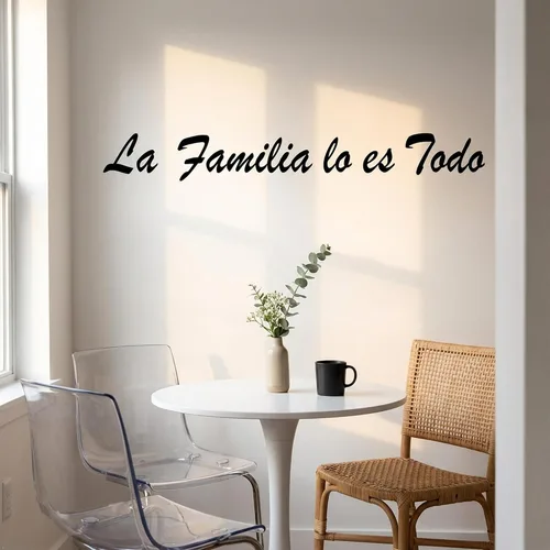 Vista 7 de Blinggo Adhesivo de pared español con texto en inglés «Family is Everything»