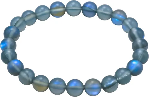 Vista 844 de Amazing Gemstone Crystal Bracelet for Women Men's Gifts - Protection Healing Crystal Bracelet - 8mm Gemstone Beaded Stretchable Bracelet Pulseras