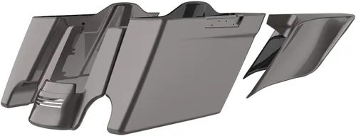 Vista 37 de Cubiertas laterales de alforjas estiradas para motocicleta, extensión extendida para Harley Touring 2014+ - Whisky ámbar Amber Whiskey
