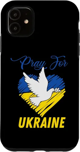 Vista 6 de Funda para iPhone 12 mini Pray for Ucrania, símbolo de la paz, bandera ucraniana, corazón