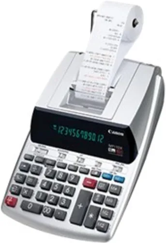 Vista 5 de Canon MP11DX-2 - calculadora con impresora para escritorio con conversión de divisas, reloj y calendario