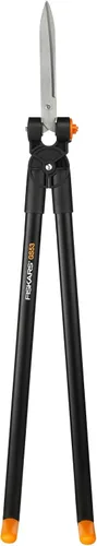 Vista 9 de Fiskars PowerLever 1001565 - Tijeras multifuncionales para setos y césped, alcance de hasta 8.2 ft, color negro/naranja