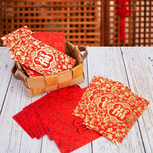 Vista 4 de VGOODALL Sobres rojos de año nuevo chino, paquetes rojos Hong Bao 2026, sobres de regalo de dinero de la suerte para el año lunar chino, festival