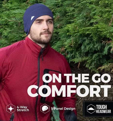 Vista 5 de Gorro térmico de invierno con forro de casco para correr, gorro de ciclismo para invierno, rendimiento de absorción de humedad