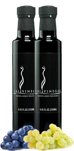 Vista 7 de Calivirgin Vinagre balsámico tradicional con sabor a naranja sanguina, grueso, aterciopelado, auténtico vinagre balsámico italiano, vinagre gourmet