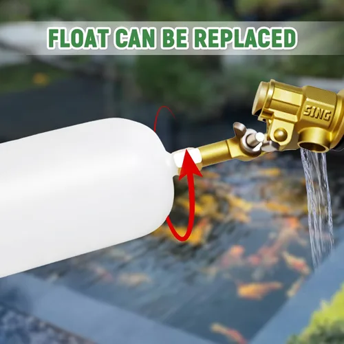 Vista 7 de Válvula de flotador de 1/2 pulgada, 2 válvulas de flotador de latón con brazo ajustable, tanque de agua, interruptor de válvula de flotador