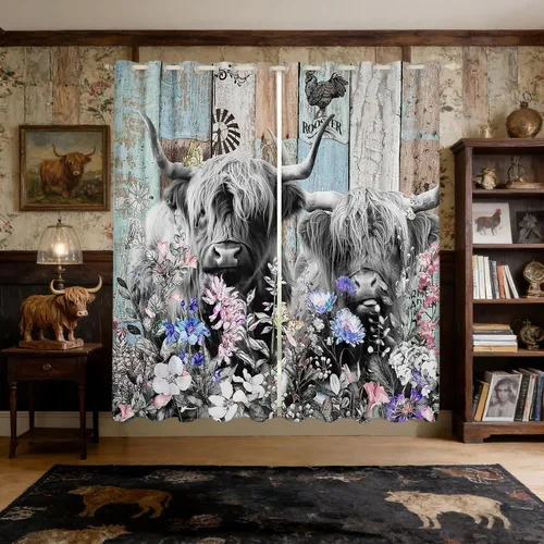 Vista 29 de Cortinas opacas de camuflaje con bandera estadounidense, regalo para niños, cortina de ventana de camuflaje verde con rayas negras, estrellas