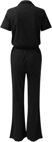 Vista 6 de Conjuntos de 2 piezas para mujer, camisetas de manga corta con cremallera y pantalones largos para mujer