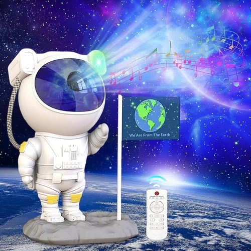 LAMPARA PROYECTOR ASTRONAUTA CON BLUETO de Tecnotodo Fv