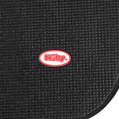 Vista 5 de Nuby On The Go Kids - Alfombrilla protectora para asiento de automóvil, protege la tapicería de hendiduras, arañazos y derrames, color negro