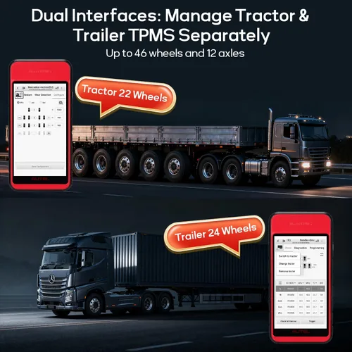 Vista 4 de Autel MaxiTPMS ITS600CV Herramienta TPMS para vehículos comerciales, para camiones remolques, autobuses, activar/leer/programar sensores CVS-A01