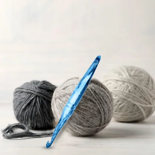 Vista 5 de Inanosa Aguja de tejer con mango ergonómico de 7 pulgadas para tejer de ganchillo y hilo de manualidades El mejor regalo de suministros de 2-Azul