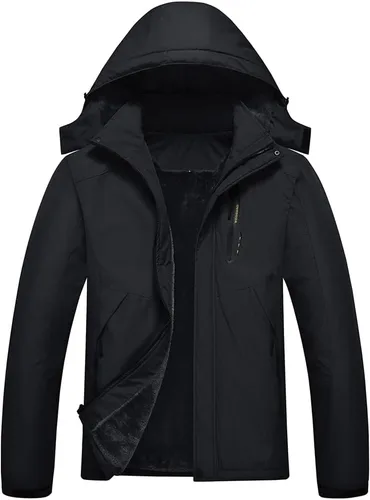 Vista 12 de Chaqueta de esquí impermeable de montaña para hombre, rompevientos de invierno, chaqueta de snowboard con capucha cálida, chaquetas impermeables