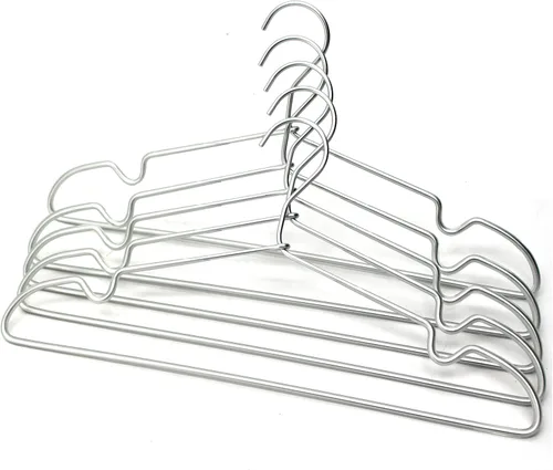 Vista 3 de 30Pack Koobay 12.6" Silver Metal Hangers Non Slip Suit Coated Wire Aluminum Children Storage Baby Hangers