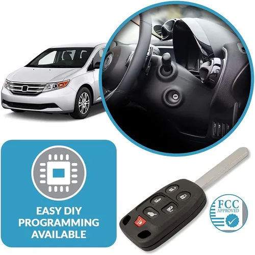 Vista 5 de Reemplazo para llave de coche de 6 botones de entrada sin llave para Honda Odyssey N5F-A04TAA 35118-TK8-A20