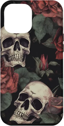 Vista 25 de iPhone 16 Gothic Skull and Roses - Accessorize in Style! Case
