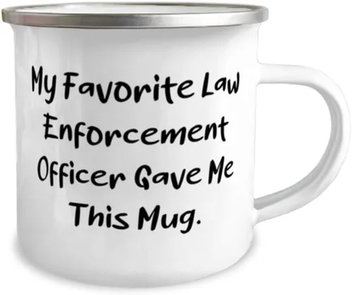 Vista 2 de Cute Law enforcement officer 12oz Camper Mug, My Favorite Law Enforcement Officer, Present For Men Women, Unique Gifts From Boss, Police officer