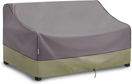 Vista 13 de KylinLucky Fundas para sofá tipo loveseat de patio, 48W x 26D x 33H pulgadas, Fundas impermeables para sofá de exterior de 2 plazas en gris