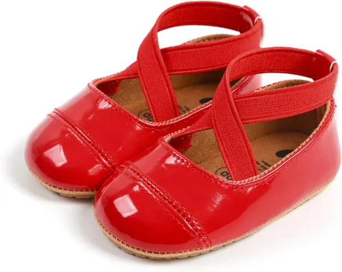 Vista 2 de GAISUMMI Zapatos planos Mary Jane para bebés y niñas, con suela de goma suave antideslizante, zapatos de vestir de princesa