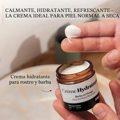 Vista 4 de ZilberHaar - Kit de cuidado de barba para hombres - 1 cepillo regular para barba + 1 bálsamo para barba + 1 crema hidratante + 1 babero para barba