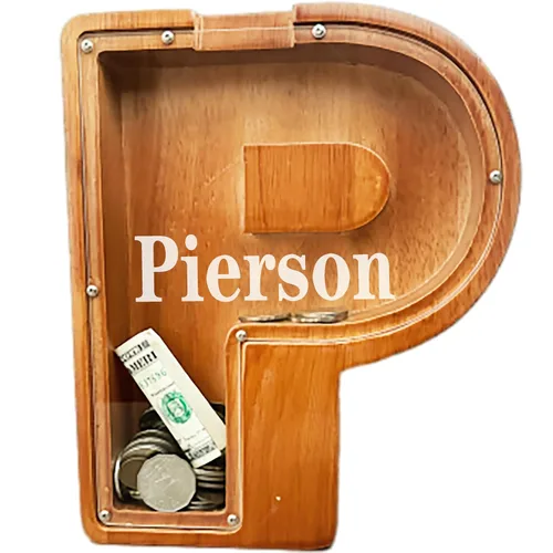 Vista 46 de Alcancía personalizada grande de madera con letras, alcancía de monedas, alcancía personalizada con nombre, puede usarse como regalo de Navidad