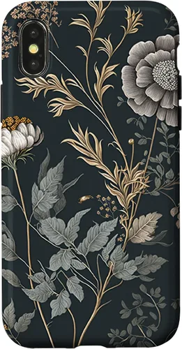 Vista 5 de iPhone 16 Cute Flowers Vintage Botánico Floral Ilustración Case