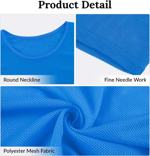 Vista 3 de Soccer Pennies Youth, chalecos de práctica de equipo para deportes, camiseta de práctica de fútbol para niños, adolescentes y adultos, juego de 12