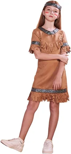Vista 2 de ReneeCho Disfraz indio para niños y niñas, traje de fiesta de Halloween