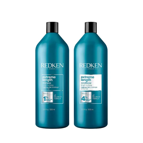 Vista 6 de Redken Extreme Length Biotin Shampoo & Conditioner Set For Longer Hair – Promotes Healthy Hair Growth, Strengthens Damaged Hair, Prevents Hair