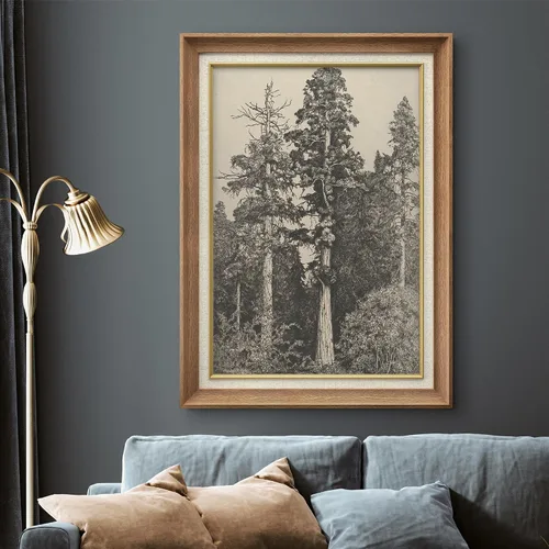 Vista 2 de SIGNWIN Arte de marco de alta calidad, elegante, vintage, ilustraciones de dibujo de árbol, arte fino, arte tradicional icónico para sala de estar