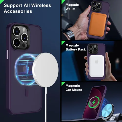 Vista 386 de MOCCA - Funda magnética resistente para iPhone XR de 6.1 pulgadas, compatible con MagSafe, funda con protección contra caídas de grado militar