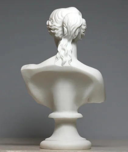 Vista 4 de Busto cabeza diosa afrodita de Milos Venus Alabastro estatua escultura 5.9 pulgadas