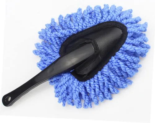 Vista 5 de Cepillo de cera para coche, cepillo para polvo, limpiador interior de coche, mango ergonómico, 4