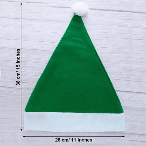 Vista 6 de SATINIOR 16 Piezas de Sombrero de Navidad a Granel, Sombreros de Papá Noel de Tela No Tejida para Navidad, Sombreros para Adultos, Decoraciones