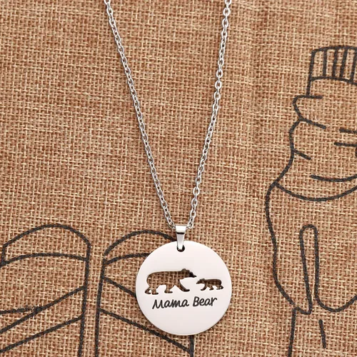 Vista 6 de Kivosliviz - Collar de mamá oso y mamá, collar de oso de mamá, para mujer, joyería de regalo para madre, mamá, mamá y mamá