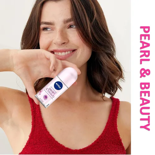 Vista 6 de Nivea Desodorante Roll On Pearl & Beauty para mujer, paquete de 3 1.7 fl oz (1.69 fl oz)