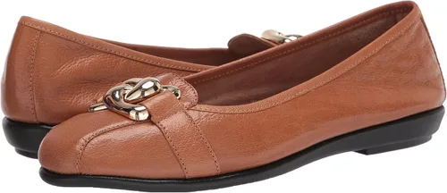 Vista 7 de Aerosoles Zapatos planos tipo ballet Bristol para mujer, piel tan, 7, Bronceado Cuero