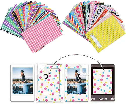 Vista 7 de Ablus - Álbum de fotos con 64 bolsillos para fotos instantáneas de cámaras Fujifilm Instax Mini 7s 8 8+ 9 25 26 50s 70 90 y letrero, pequeño