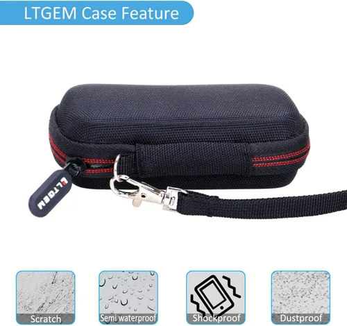 Vista 7 de LTGEM - Funda compatible con grabadora de voz digital activada por voz (interior: 4.1"x2.1"x0.7"), negro+gris